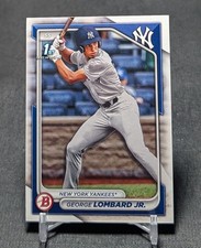 George Lombard Jr. 1st Prospect Rookie 2024 Bowman Card #BP-79 New York Yankees. rookie card picture