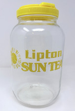 Vintage Lipton Sun Tea Jar 1 Gallon Jug w/ Lid Retro