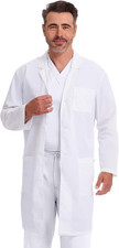 EDS 40" Lab Coat for Men and Women 3 Pockets Button Front  Poly Cotton Poplin,
