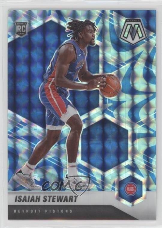 2020-21 Panini Mosaic Reactive Blue Prizm Isaiah Stewart #223 Rookie RC 0o6v