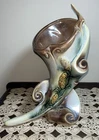 Vintage Hull Pottery Parchment & Pine Cornucopia Vase 1950’s