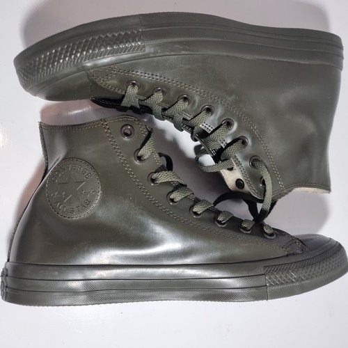 RARE Converse Mens UK Green Rubber High Top Sneakers - Picture 11 of 14