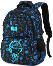 Backpack for School Boys, Kids Backpack with Insulated Front Pocket, Side Poc...