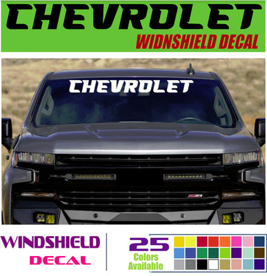 Chevrolet Windshield Decal, for truck, Cars, SUV 18''  20'' 24'' 30'' 40'' 50'' (WS21)