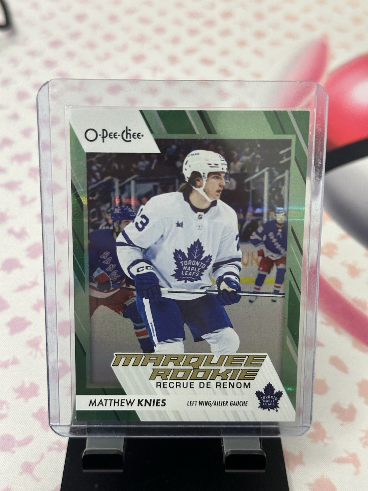 2023-24 O-Pee-Chee Matthew Knies Marquee Rookie Green Rainbow /33 #573
