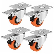 2 Inch Caster Wheels, Locking Casters Set of 4, Wheels for Carts Heavy Duty, 