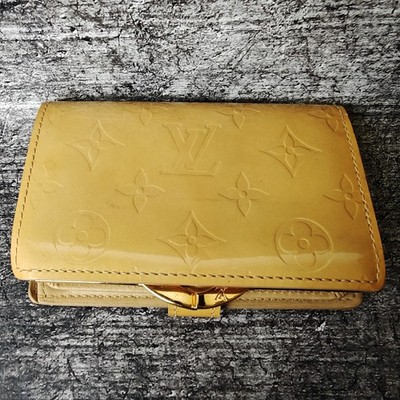 Louis Vuitton Vernis Monogram Kisslock LV Bi fold Wallet Kiss Lock W35