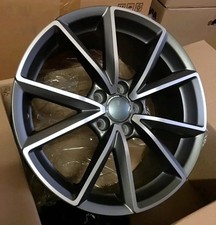 19" VW PASSAT B6/7/8/9 MATT GREY/POL RS4 DESIGN 8.5J ALLOY WHEELS X4