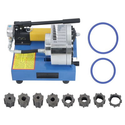 #ad Portable Hose Crimper High Pressure Hydraulic Hose Crimping Machine amp; 8 Set Dies $418.05