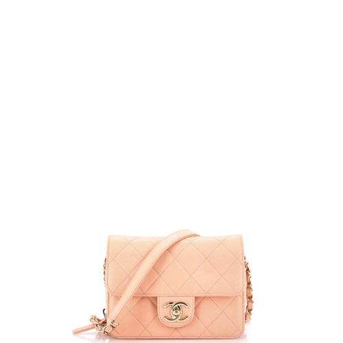 Chanel Like a Wallet Flap Bag Quilted Caviar Mini