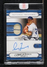 2021 National Treasures Treasured Material Signatures 4/15 Greg Maddux Auto 0c3