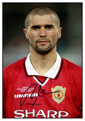 12094. Roy Keane Signed Pictures (A4 Prints) Man United Forest Celtic Ireland