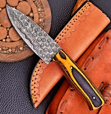 Damascus Hunting Knife Custom HandMade / Hand Forged Damascus Steel Blade 2965