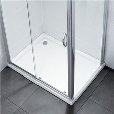 April Stone Resin White Rectangular Shower Tray 1400mm x 800mm