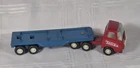 Vintage TONKA 1970's Red Semi Truck Cab & Container Flatbed Trailer