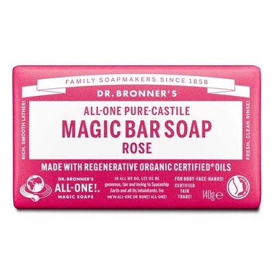 Rose - Stückseife All-One Magic Bar Soap 140g | DR. BRONNER'S 