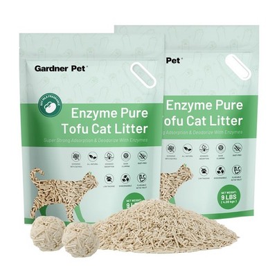 Tofu Cat Litter, Cat Litter Flushable Clumping Cat Litter, Low Dust, Odor Con...