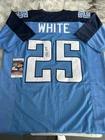 Lendale White #25 White Signed Football Jersey (JSA Authenticated)