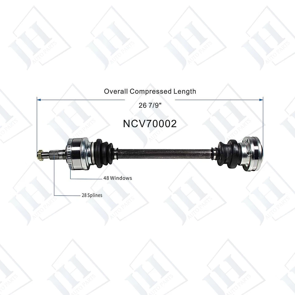 Eje trasero izquierdo/derecho CV original para Porsche Boxster H6-2,7 L 2000-04 3,2 L tracción trasera Foto 2 de 4