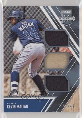 2017 Elite Extra Edition Triple Materials Holo Silver 47/49 Kevin Maitan 0p6