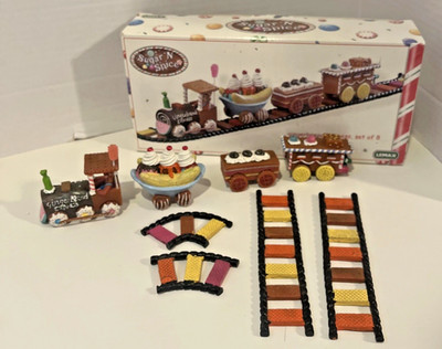Lemax Sugar 'N Spice Gingerbread Express Train Retired Pre-Owned - 43424, 8 Pcs