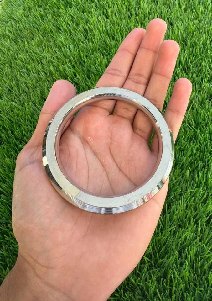 Sikh Kara Edelstahl dick sieben Linien Armband Messing Line Kada Singh Kaur - Bild 4 von 4