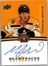 2023-24 Upper Deck Bruins Centennial Bear Tracks Auto Morgan Geekie