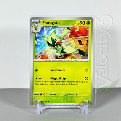 floragato pokemon card 197/193 PSA 8  Zapp! Comics and heal 30 damage from this Pokmon. 2024 Pokemon SV Promo Premium