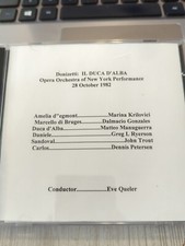 Live Opera Recording CD1801 Duca D'Alba Krilovici Gonzales Manuguerra Ryerson