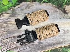 20 22mm US Desert Camo Adjustable Survival Paracord Watch Band for 7"- 8" Wrists