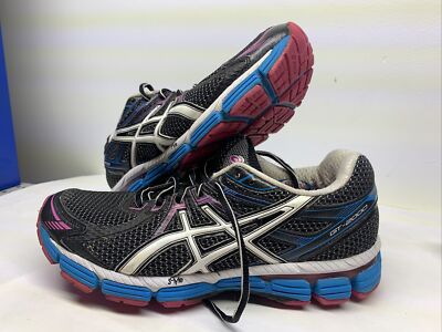 Womens ASICS Gel Quantum 360 Athletic Running Shoes Black Pink T5J6N Size 10