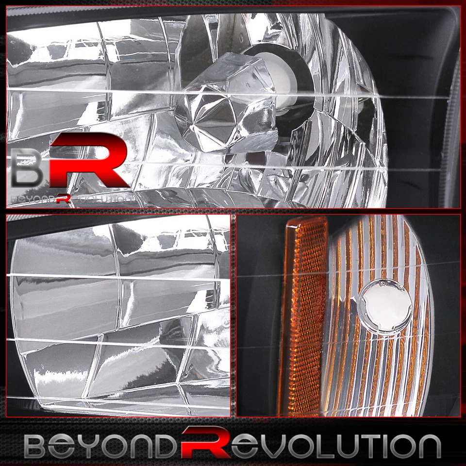 Передние фары для 1993-2001 Impreza GC8 + желтая боковая лампа черный корпус левая и правая - Изображение 3 из 4