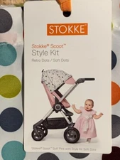 Stokke Scoot Stroller Seat Style Kit Retro Dots / Soft Dots NEW