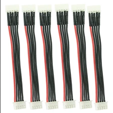 4S balance extension leads 4" (6 pcs) JST-XH Charger to battery LiPo Li-Po