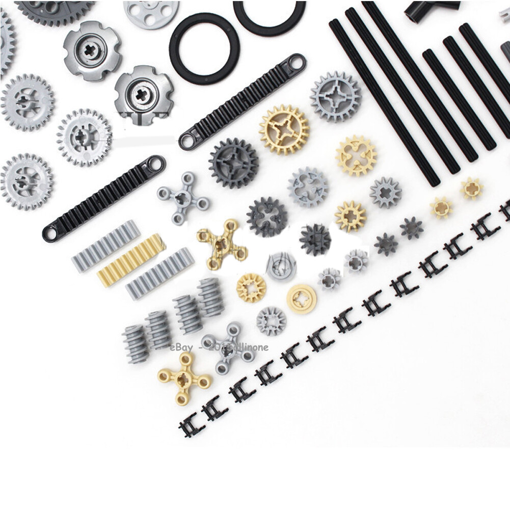 116PCS Gear and Axle Set Technics Parts, MOC Gears Chain Pins Axle