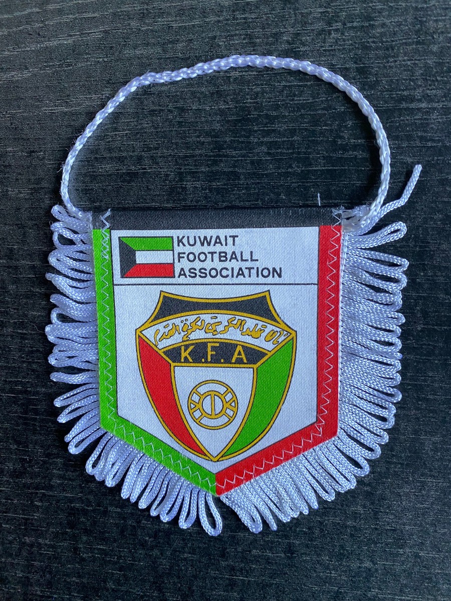 Fanion Vintage Koweït - Banderole Football équipe Nationale étrangère