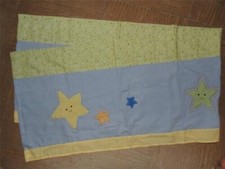 LAMBS IVY GOODNIGHT STAR VALANCE BLUE GREEN YELLOW ORANGE GINGHAM