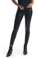 NEW! $118 COMMANDO CONTROL TOP FAUX LEATHER LEGGINGS BLACK SZ XL