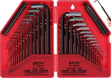 SEDY 32-Piece Hex Key Wrench Set, Metric and SAE Allen Wrenches (0.028-3/8 Inch,