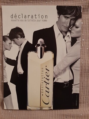 Werbepapier Parfum. Cartier - Erklärung von 1998 - Parfum Ad