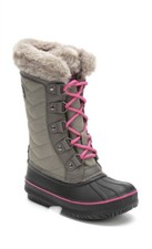 LONDON FOG Girls Beckenham Cold Weather Snow Boot Grey 5 Big Kid