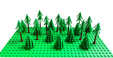 Lego® 10 Bäume Tanne - 5 x Baum + 5 x Tanne - Wald 2435 24855