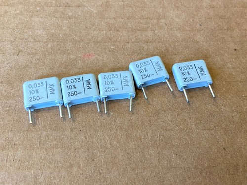 Lotto 25 Condensatori A Film Gialli Supertech .033uF 630V | Per Amplificatori Valvolari E Chitarra | Tono 333K