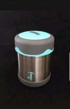 THERMOS FOOGO Vacuum Insulated Stainless Steel 10-Ounce Food Jar, Charcoal/Teal