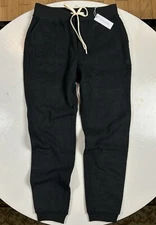 Outerknown Men’s Large Black Terry Cloth Sweatpants Joggers Organic Cotton New L