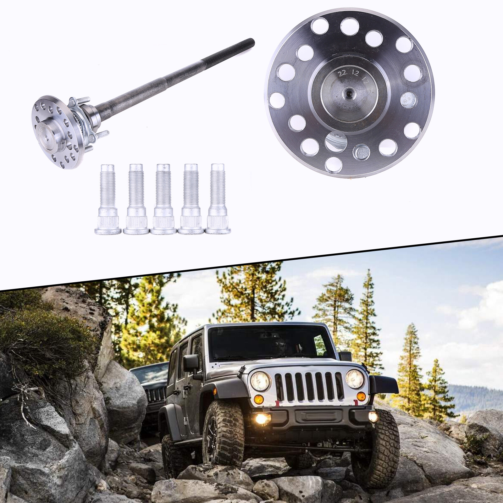 For 20072018 Jeep Wrangler JK Rear Axle Shaft Assembly 68003272AA