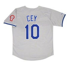 Ron Cey 1981 Los Angeles Dodgers Grey Road Jersey w/ Patch (M-2XL)