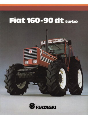 Fiatagri 160-90 DT Fiat VERKAUFSBROSCHÜRE/POSTER 80ER JAHRE WERBUNG ULTRA SELTEN A3