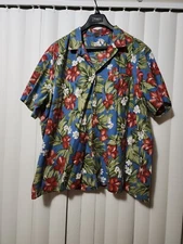 Men’s Vintage Barefoot In Paradise 5X Hawaiian Style Shirt Corvette Woody Surfer
