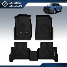 TPE Floor Mats Fits 2015-22 Chevy Colorado Crew Cab/ GMC Canyon Full Set Liners
